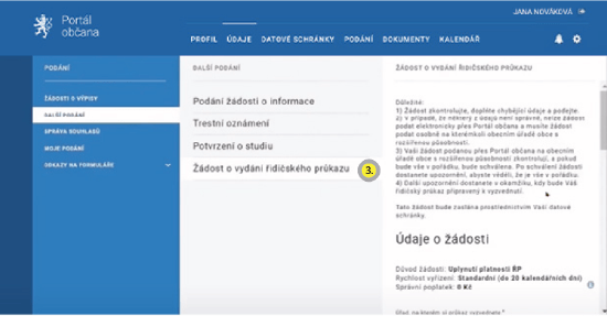 Postup žádosti o řidičský průkaz