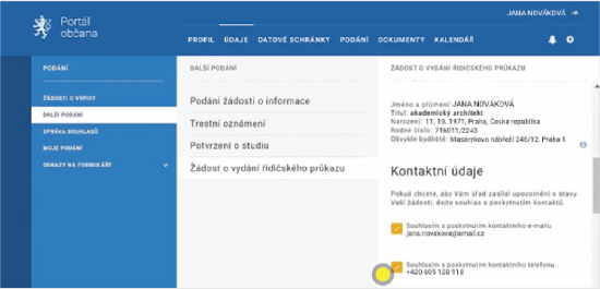 Postup žádosti o řidičský průkaz