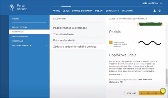Postup žádosti o řidičský průkaz