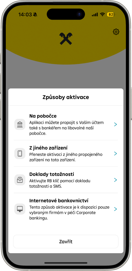 rb klíč aktivace