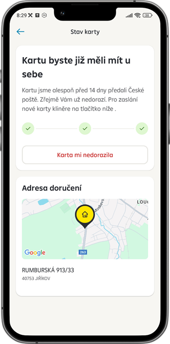 Kartu byste již měli mít u sebe