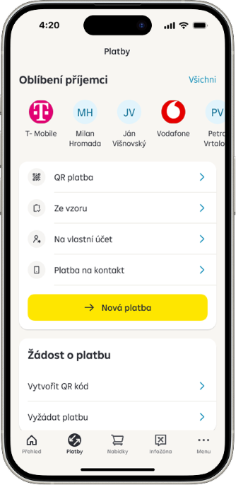 Vybrat typ platby