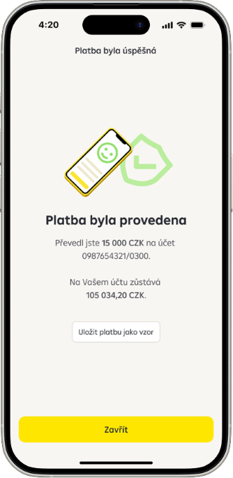 Platba byla provedena