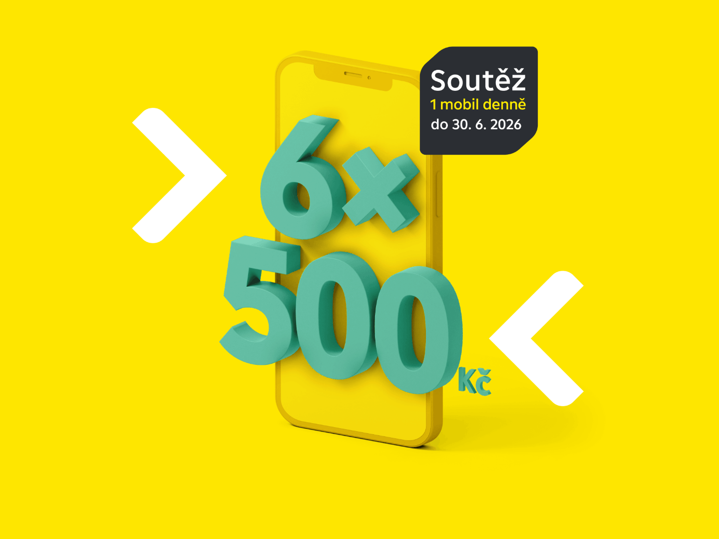 Akce 6x500 se soutěží o mobil