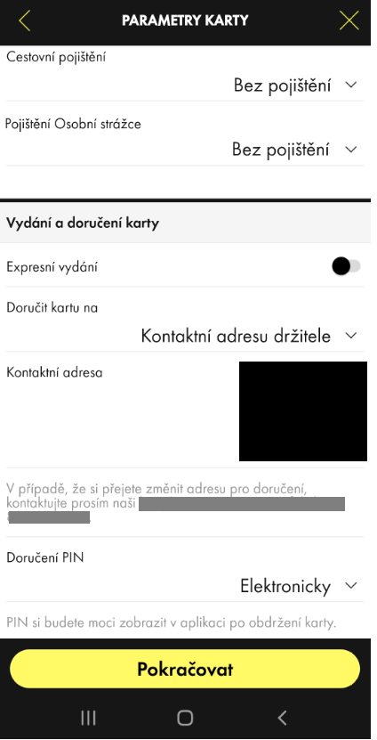 Postup v mobilním bankovnictví