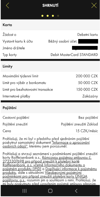 Postup v mobilním bankovnictví