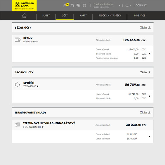 Accounts overview