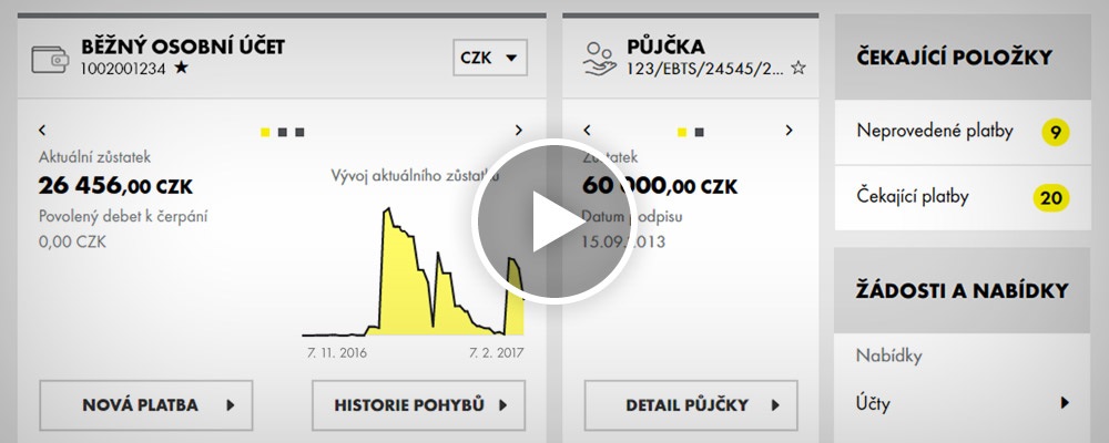 Nové internetové bankovnictví video návod