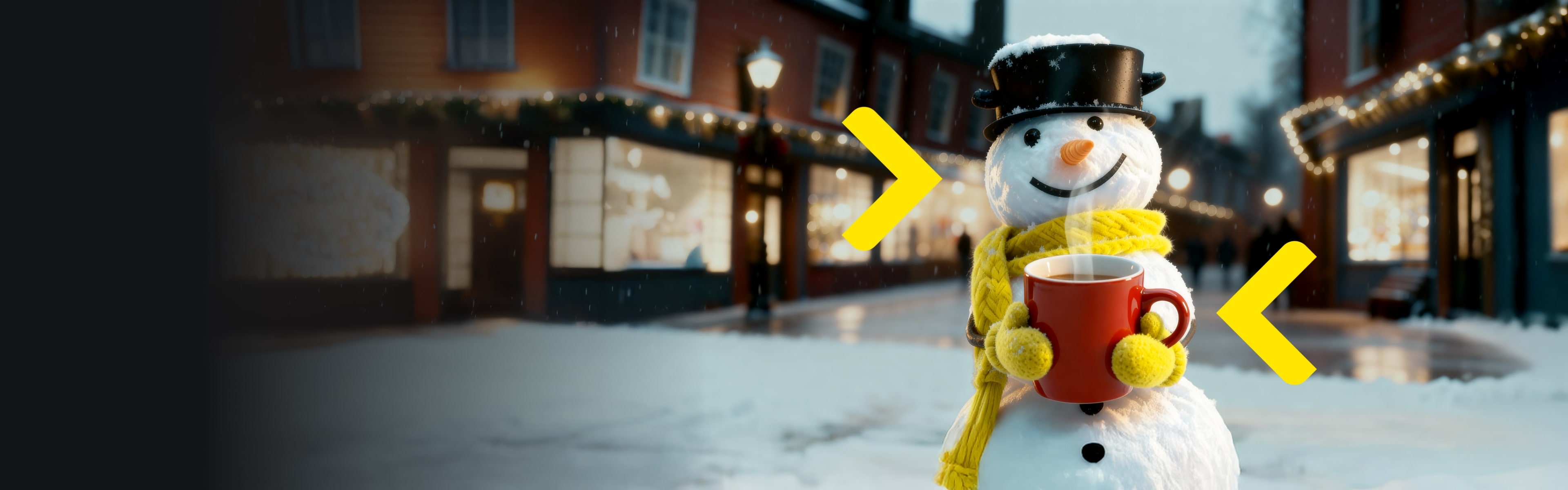 vánoční sněhulák s šálou.