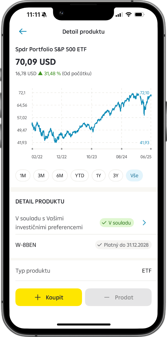 Mobile app screen - Product Detail
