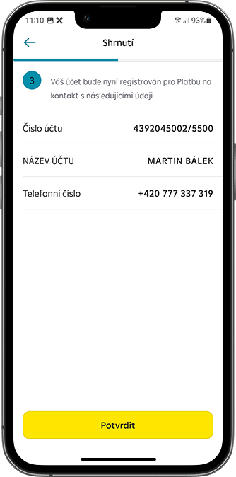 Dokončení registrace