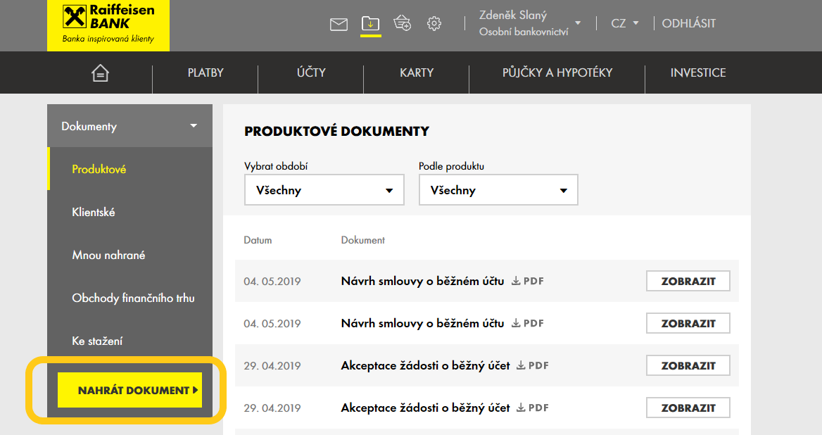 Jak stáhnout potvrzení o platbe Raiffeisenbank?